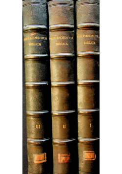 Propadeutica Biblica 3 Tomy 1909r