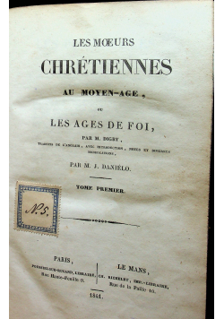 Les moeurs chretiennes 1841 r