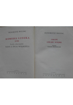 Komedia ludzka XVIII Chłopi Lekarz wiejski