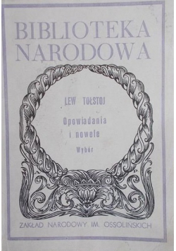 Tołstoj Opowiadania i nowele