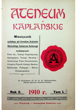 Ateneum kapłańskie 1910 r