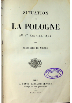 Situation de La Pologne