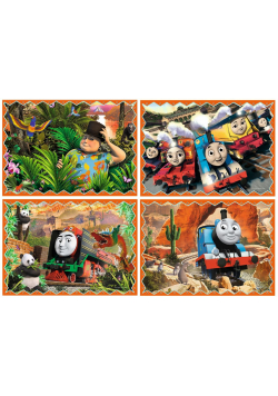 Puzzle 4w1 Podróże po świecie TREFL