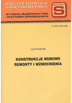 Konstrukcje murowe Remonty i wzmocnienia Nr 420 / 06