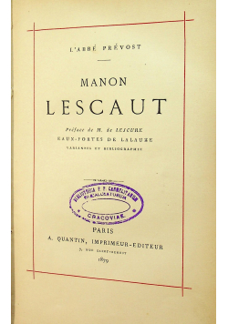 Manon Lescaut 1879 r