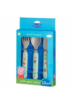 Zestaw sztućców dla dziecka 3el Świnka Peppa