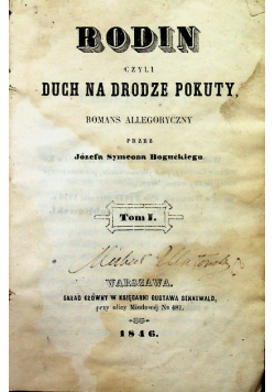 Bodin czyli duch na drodze pokuty Tom 1 1846 r.