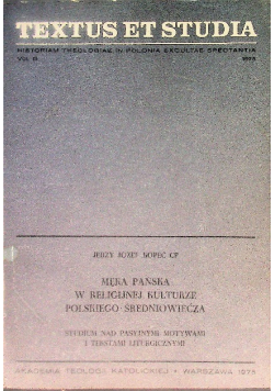 Męka Pańska w Religijnej Kulturze Polskiego Średniowiecza