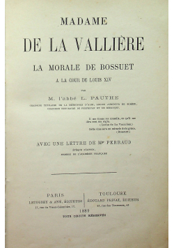 Madame de la Valliere 1889 r.