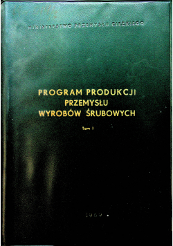 Program produkcji przemysłu wyrobów śrubowych