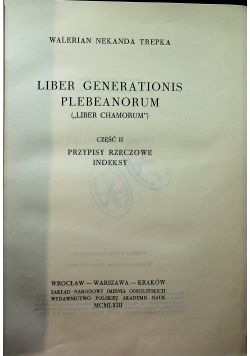 Liber generationis plebeanorum Chamorum  Część 2