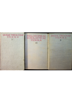 Sacrae theologiae summa III Tomy