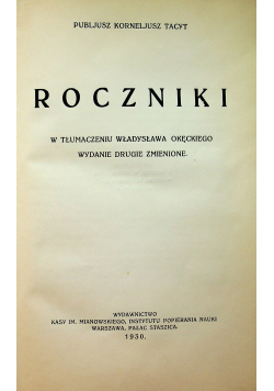 Tacyt Roczniki 1930 r.