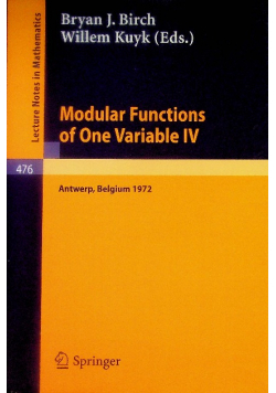 Modular Functions of One Variable IV