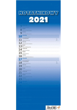 Kalendarz 2021 Slim notatnikowy niebieski HELMA