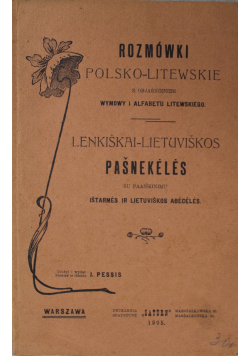 Rozmówki polsko litewskie 1905r
