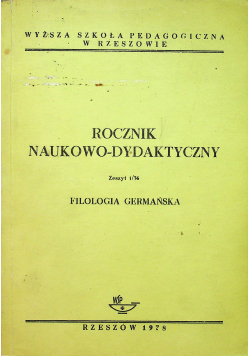 Rocznik naukowo dydaktyczny Zeszyt 1 / 36 Filologia germańska