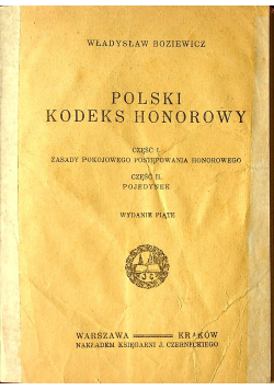 Polski Kodeks Honorowy 1925 r