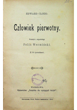 Człowiek pierwotny 1902 r.