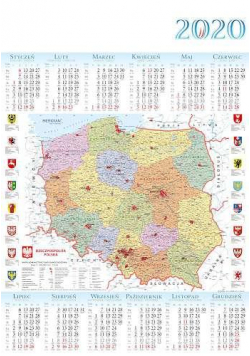 Kalendarz 2020 jednoplanszowy Polska