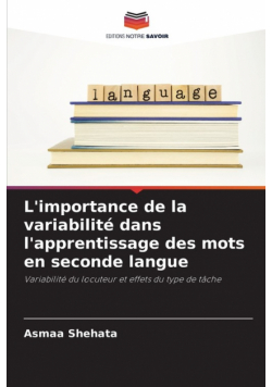 L'importance de la variabilité dans l'apprentissage des mots en seconde langue