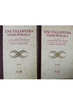 Encyklopedia Staropolska Tom I i II Reprinty z  1939 r.