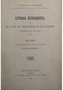 Liturgia Eucharistica 1906 r.