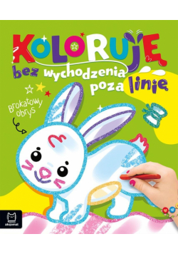 Zajączek. Koloruję bez wychodzenia poza linię. Brokatowa kolorowanka
