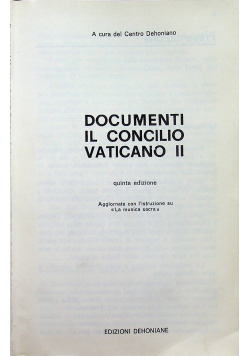 Documenti il Concilio Vaticano II