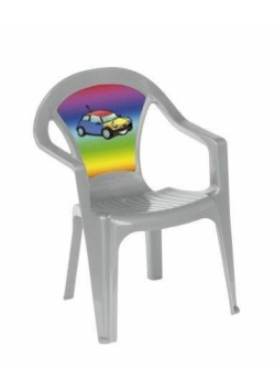 Krzesełko plastikowe pastel szary