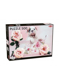 Puzzle Puppy and Roses 500 elementów