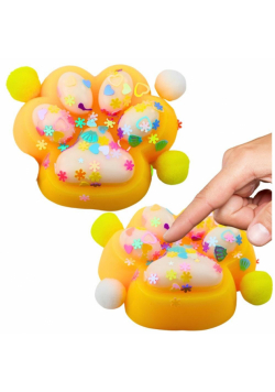 Gniotek Kocia łapka antystresowa Squishy żółta