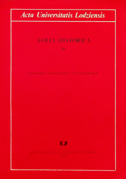 Acta Universitatis Lodziensis Folia Historica 30