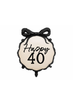 Balon foliowy pastylka Happy 40 47,5x45cm