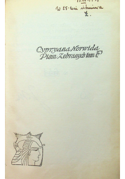 Cypriana Norwida Pisma zebrane tom F 1940r