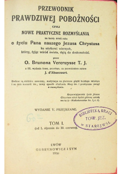 Przewodnik prawdziwej pobożności Tom I 1930 r.