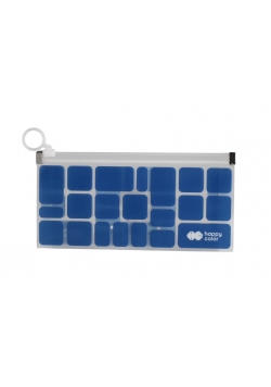 Teczka B6 PP z suwakiem Trend Blue HAPPY COLOR