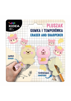 Gumka i temperówka Pluszak KIDEA
