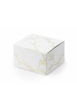 Pudełeczka Gałązki biały 6x3,5x5,5cm 10szt