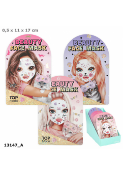 Maseczka kosmetyczna do twarzy Top Model print zwierzęcy BEAUTY&ME 1szt.mix 13147A