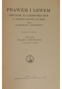 Prawem i Lewem Tom II 1931 r.