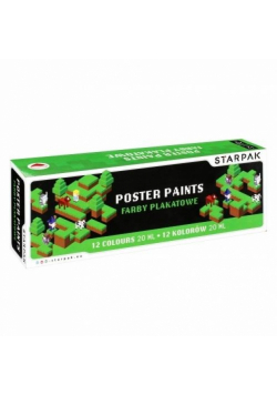 Farby plakatowe 12kolorów 20ml Pixel Game