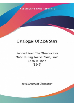 Catalogue Of 2156 Stars