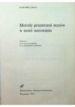 Metody przestrzeni stanów w teorii sterowania
