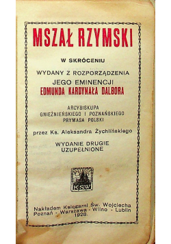 Mszał Rzymski 1928 r.