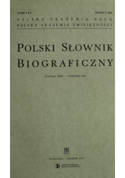 Polski słownik biograficzny tom LI/1-4