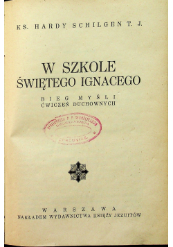 W szkole Świętego Ignacego 1934 r.