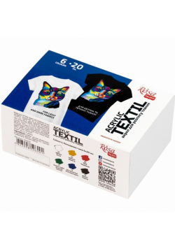 Farby do tkanin 6x20 ml