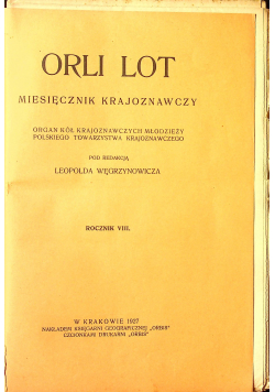 Orli lot Rocznik VIII 9 tomów 1927 r.