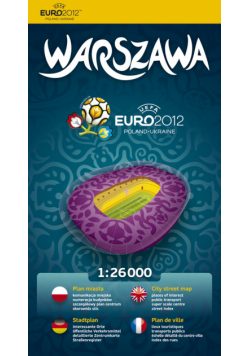 Warszawa 1:26 000Euro 2012 papierowy plan miasta